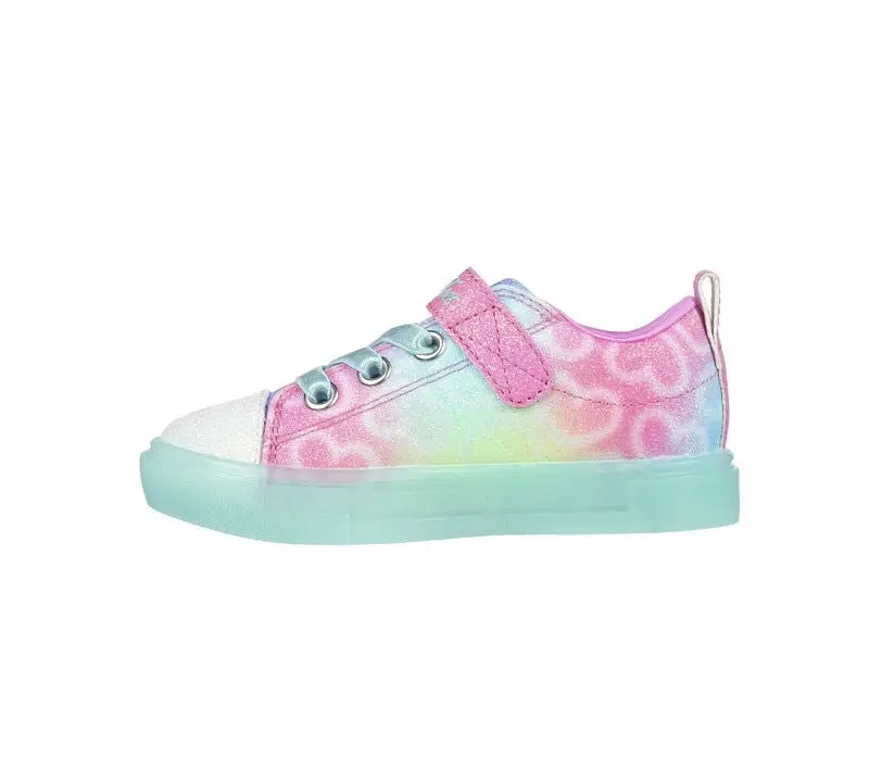 Girls Skechers Twinkle Sparks Ice - Dreamsicle Multi Light Up Kids Sneaker Shoes