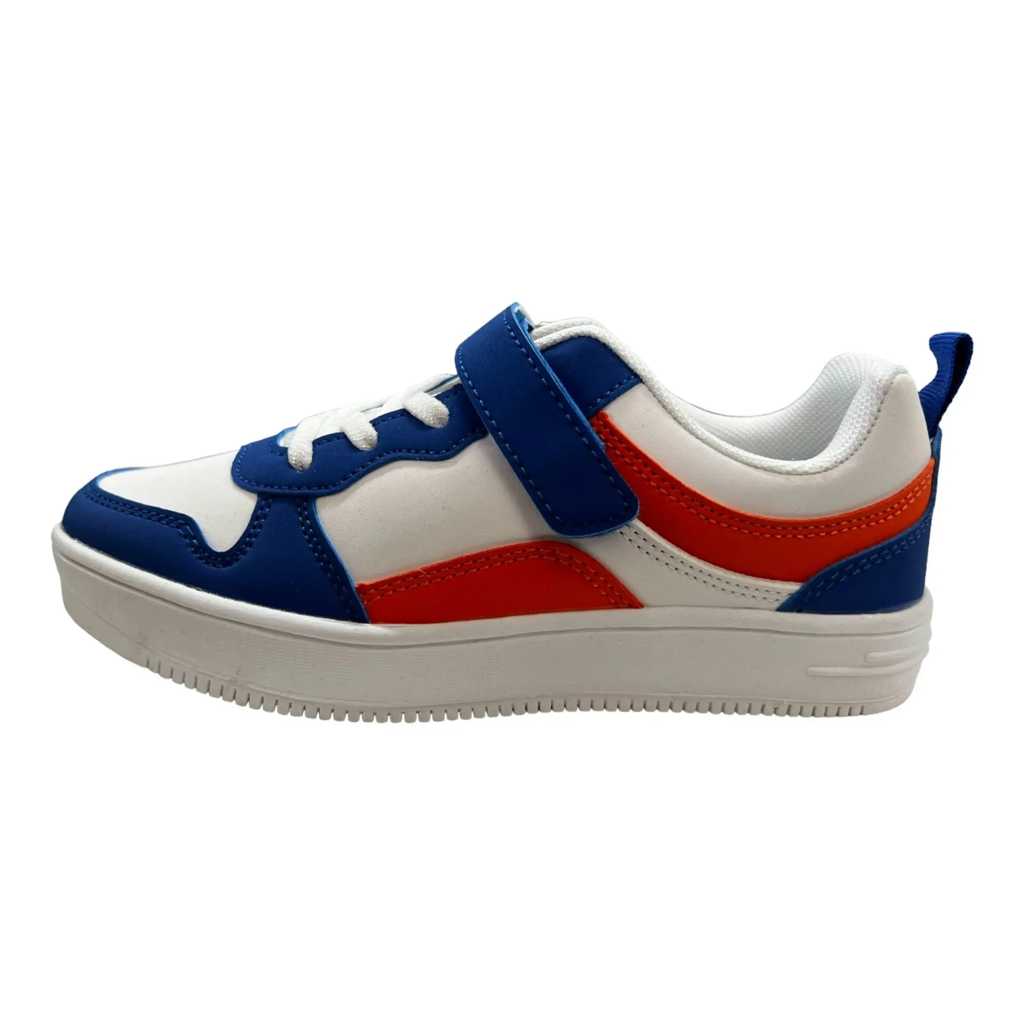 Grosby Kids Hoop B Blue/ White/ Orange Sneakers Velcro Shoes