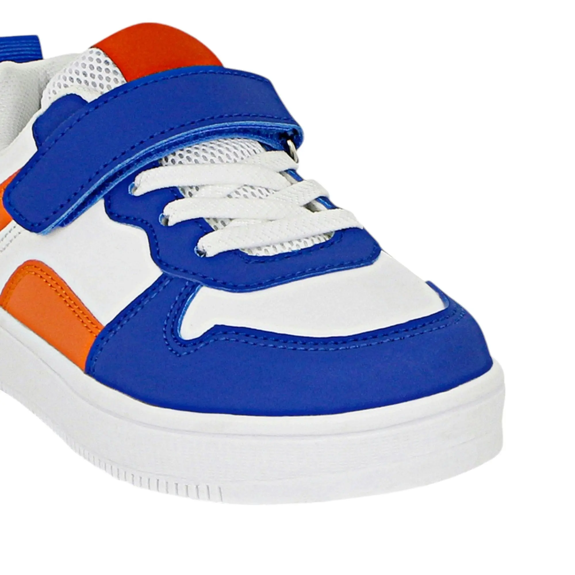 Grosby Kids Hoop B Blue/ White/ Orange Sneakers Velcro Shoes