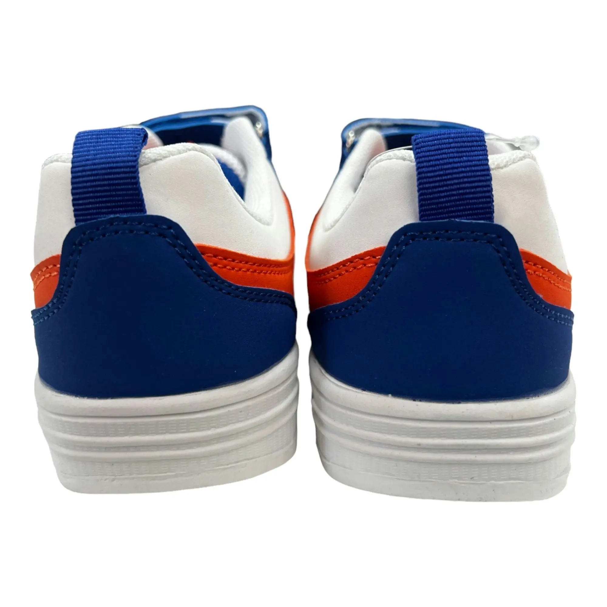 Grosby Kids Hoop B Blue/ White/ Orange Sneakers Velcro Shoes