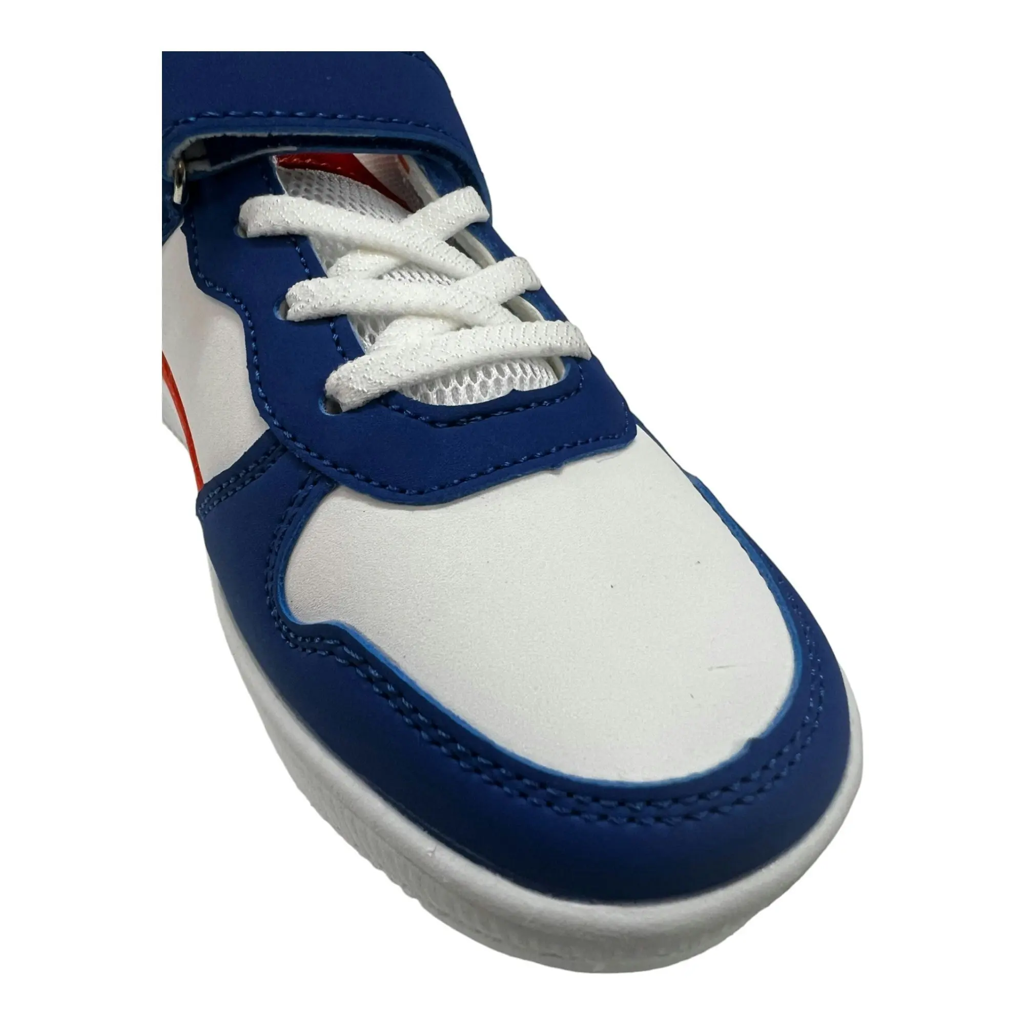 Grosby Kids Hoop B Blue/ White/ Orange Sneakers Velcro Shoes