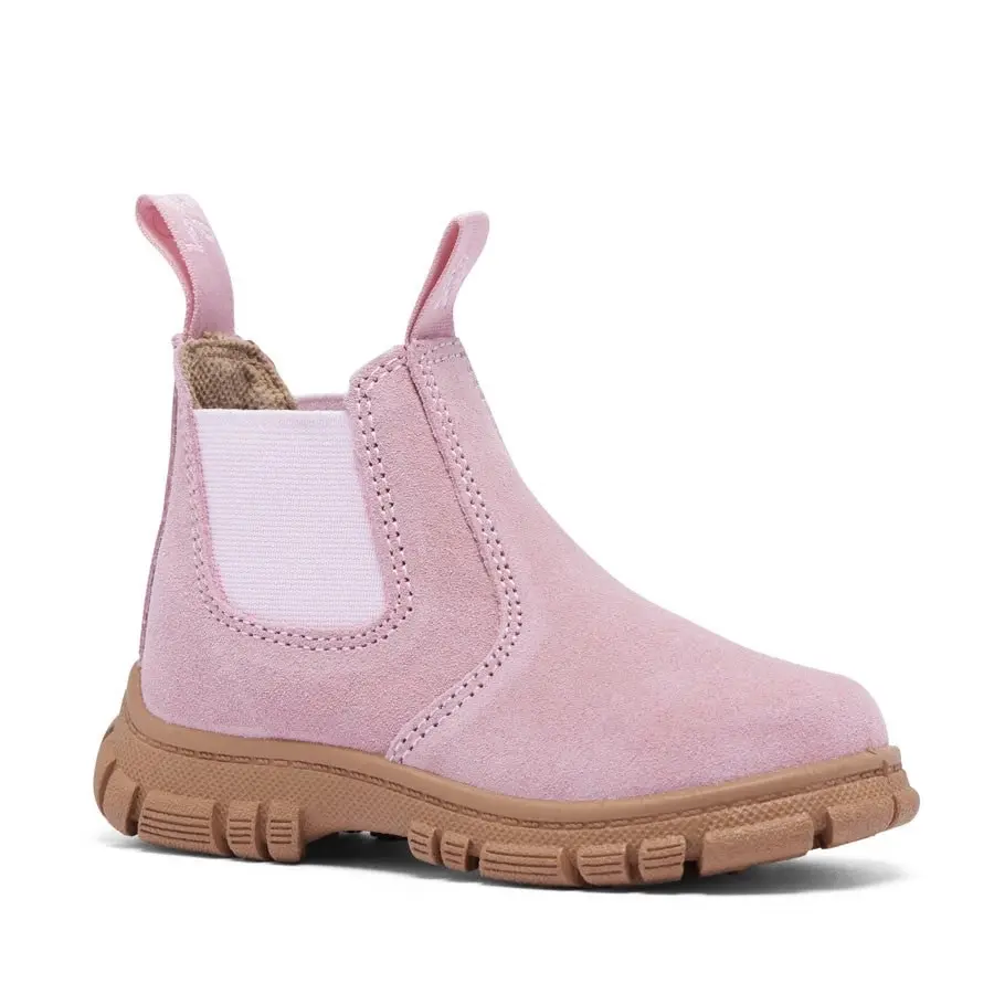 Grosby Ranch Boots Pink Toddler Infant Girls Kids Leather Slip On Shoes