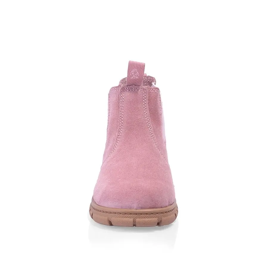 Grosby Ranch Boots Pink Toddler Infant Girls Kids Leather Slip On Shoes