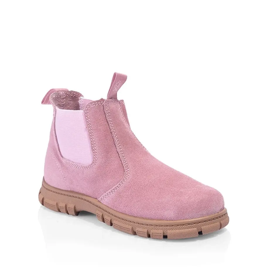 Grosby Ranch Boots Pink Toddler Infant Girls Kids Leather Slip On Shoes