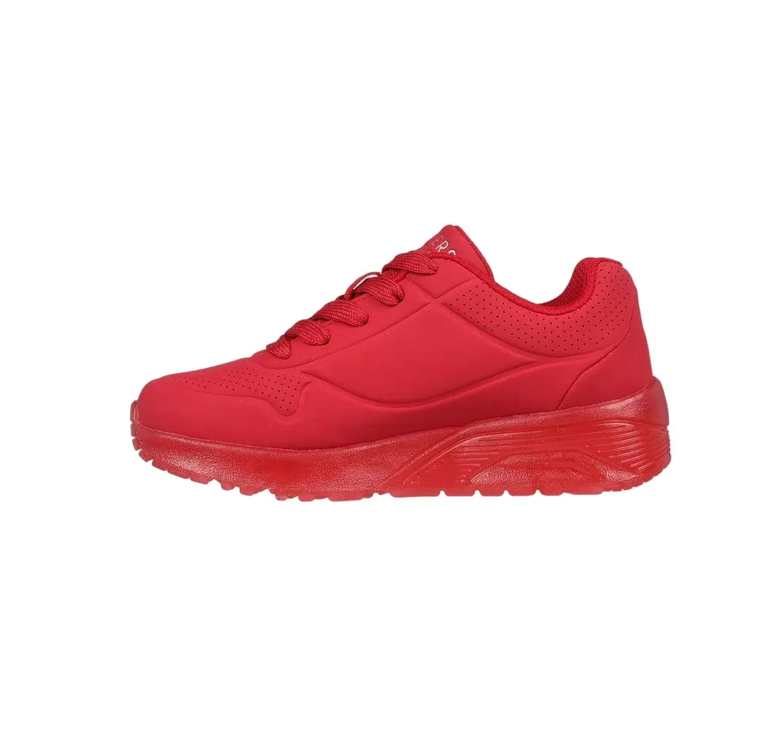 Kids Skechers Uno Ice Red Comfy Unisex Running Shoe