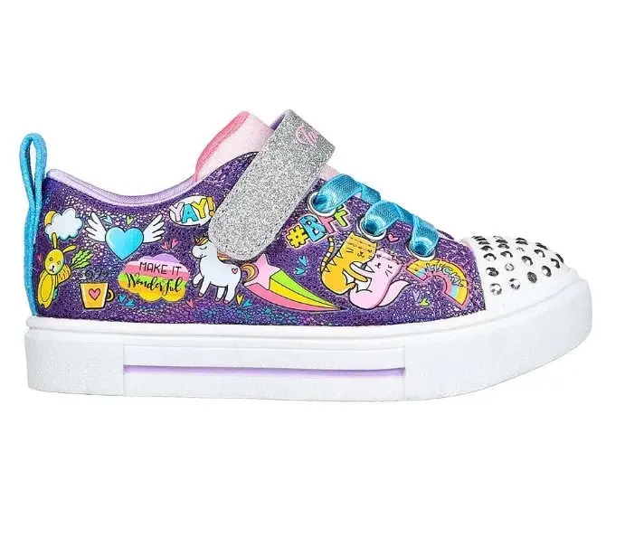 Infant Toddlers Skechers Twinkle Sparks - Bff Magic Purple/Multi Comfy Walking Shoe