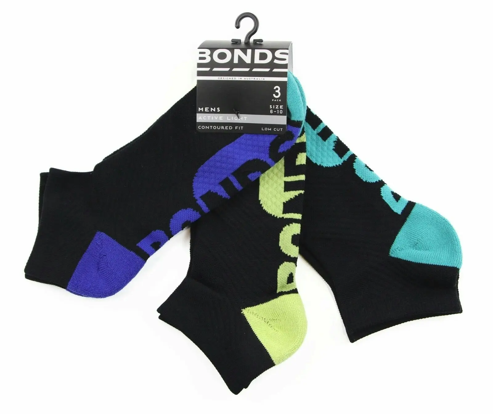 10 Pairs Mens Bonds Low Cut Sports Ankle Gym Running Cushioned Active Socks