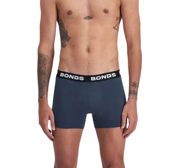 15 X Mens Bonds Total Package Trunks Underwear Charcoal / Pink / Grey