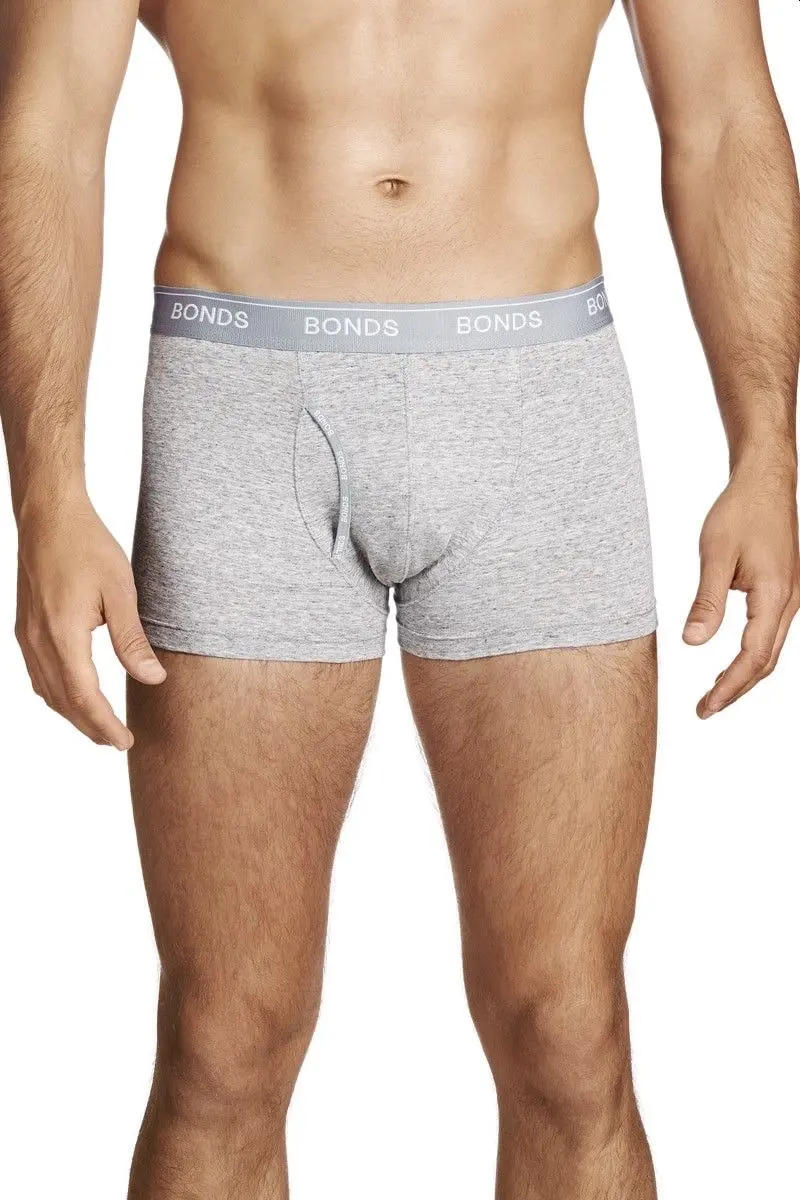 3 x Mens Bonds Guyfront Trunk Trunks Underwear – Grey Stripe