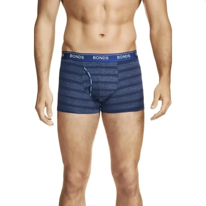 12 X Mens Bonds Guyfront Trunk Trunks Underwear – Navy Stripe 21C