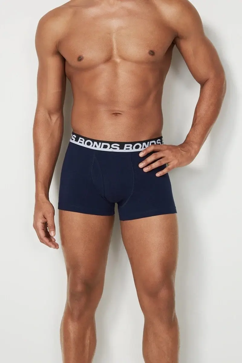 20 X Bonds Mens Everyday Trunks Underwear Black / Navy / Blue