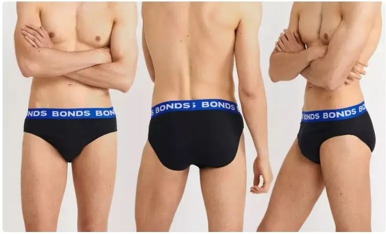 16 X Bonds Mens Hipster Briefs Black Blue Underwear 97K