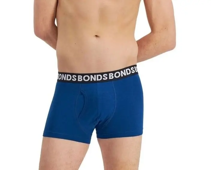 6 x Mens Bonds Everyday Trunks Underwear Blue / Black