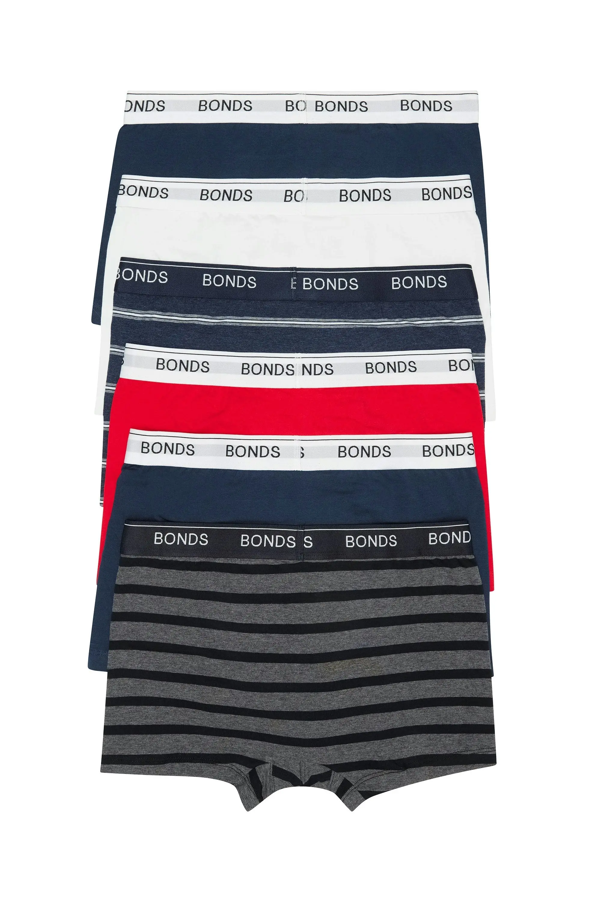 24 X Bonds Mens Guyfront Trunks Underwear Navy Red White Grey