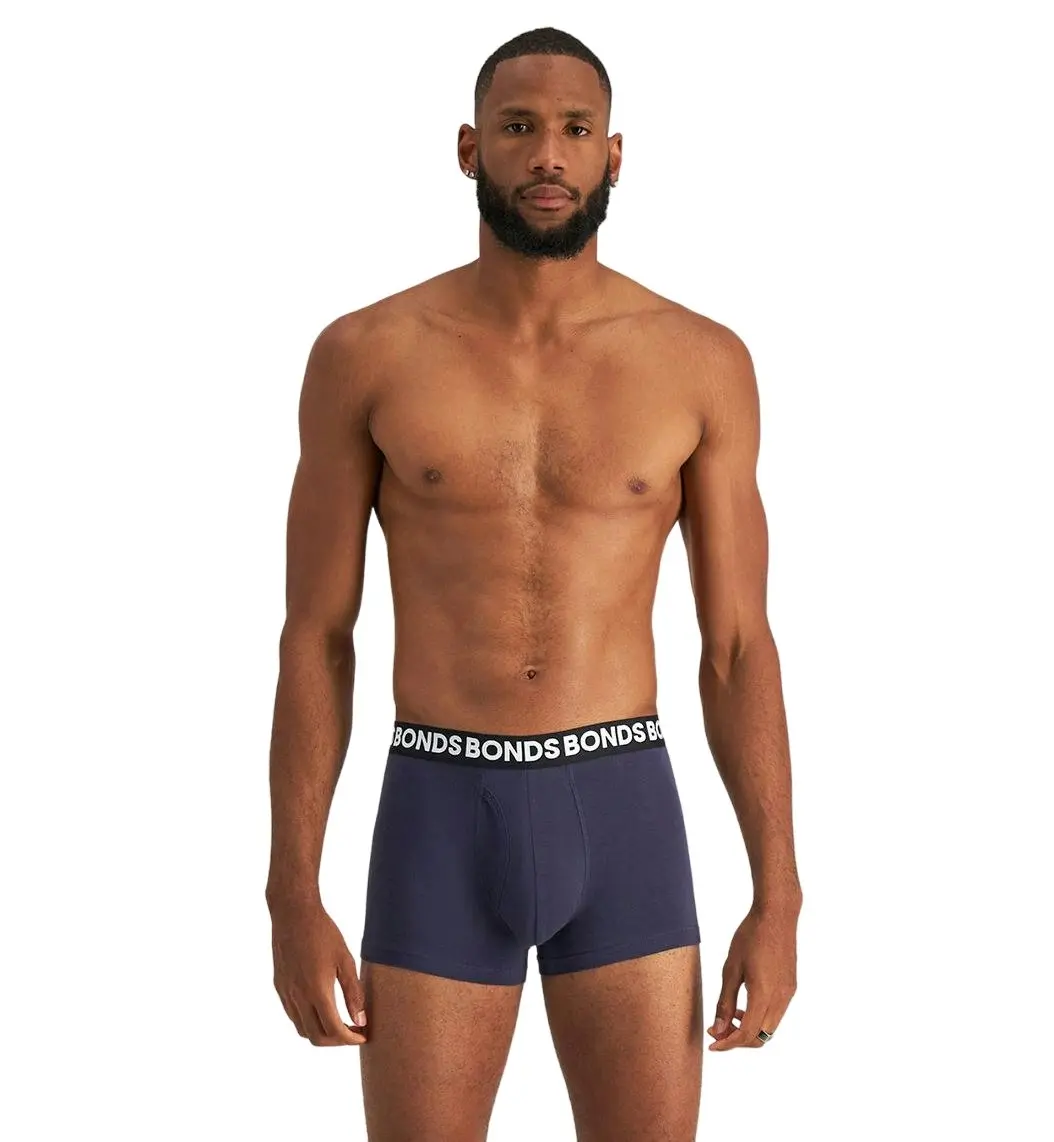 15 X Bonds Mens Everyday Trunk Underwear Grey / Black / Blue Undies