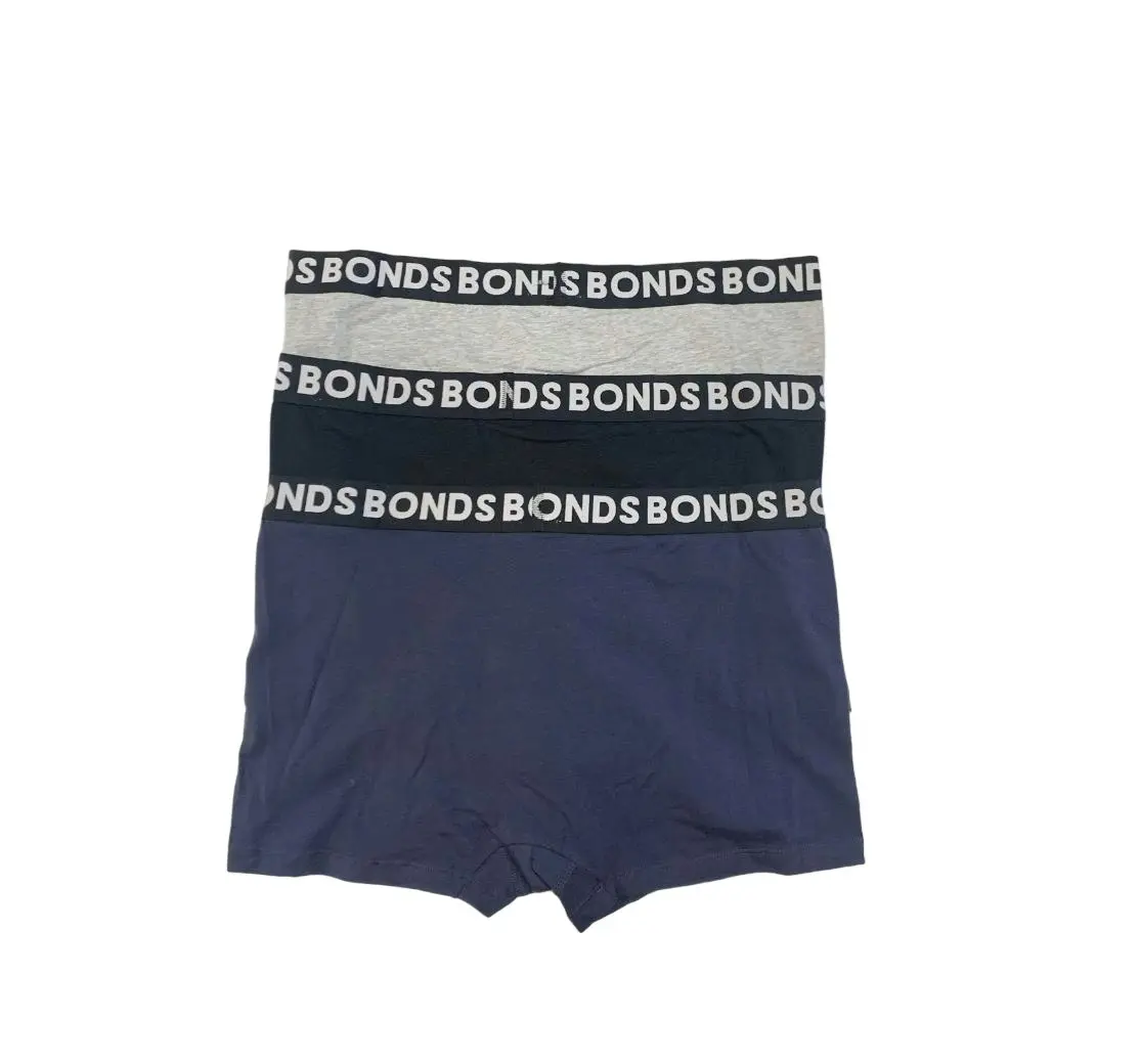 15 X Bonds Mens Everyday Trunk Underwear Grey / Black / Blue Undies