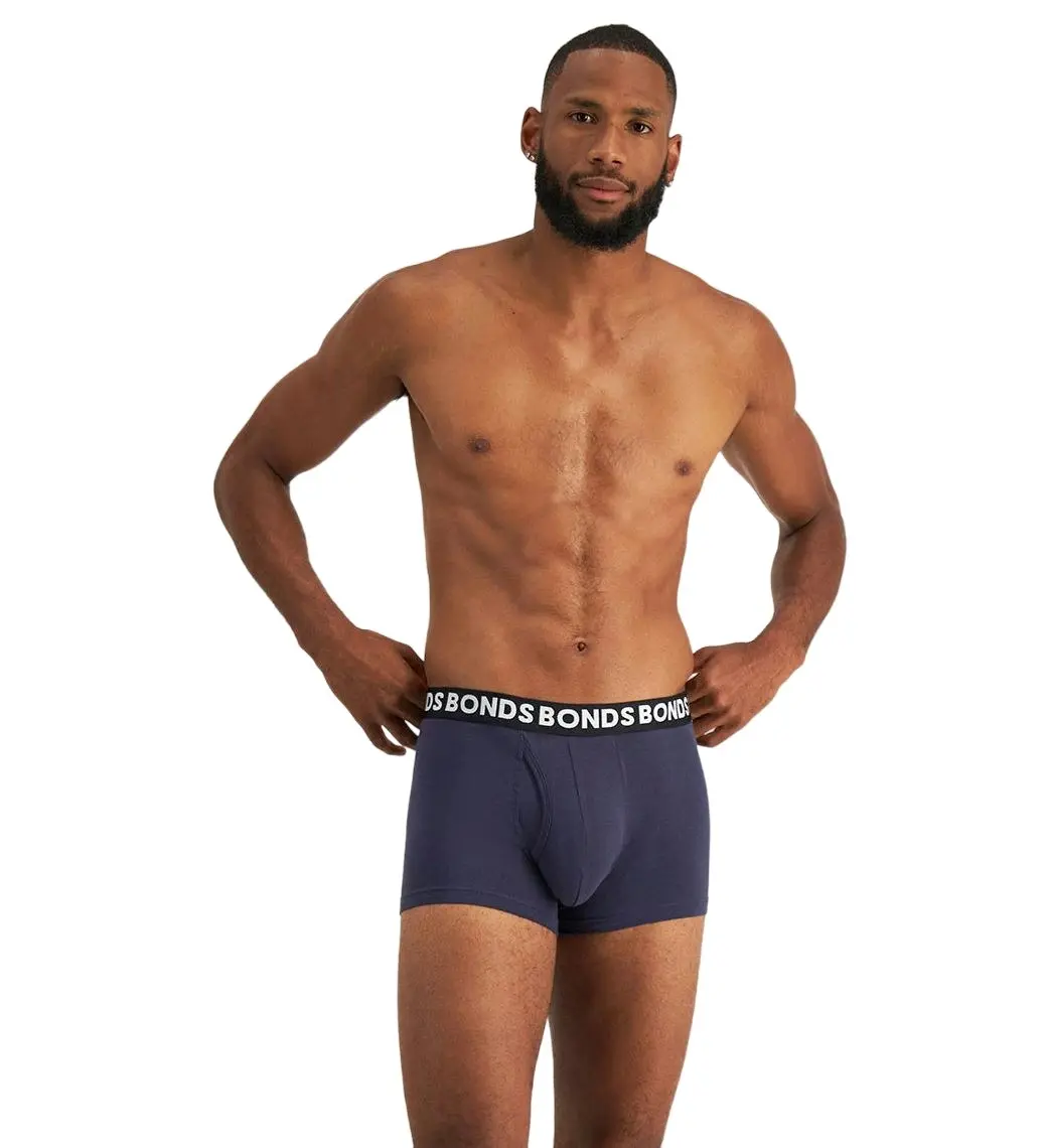 18 X Bonds Mens Everyday Trunk Underwear Black / Navy / Grey Undies