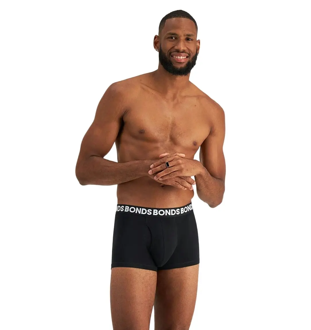 18 X Bonds Mens Everyday Trunk Underwear Black Multi Undies