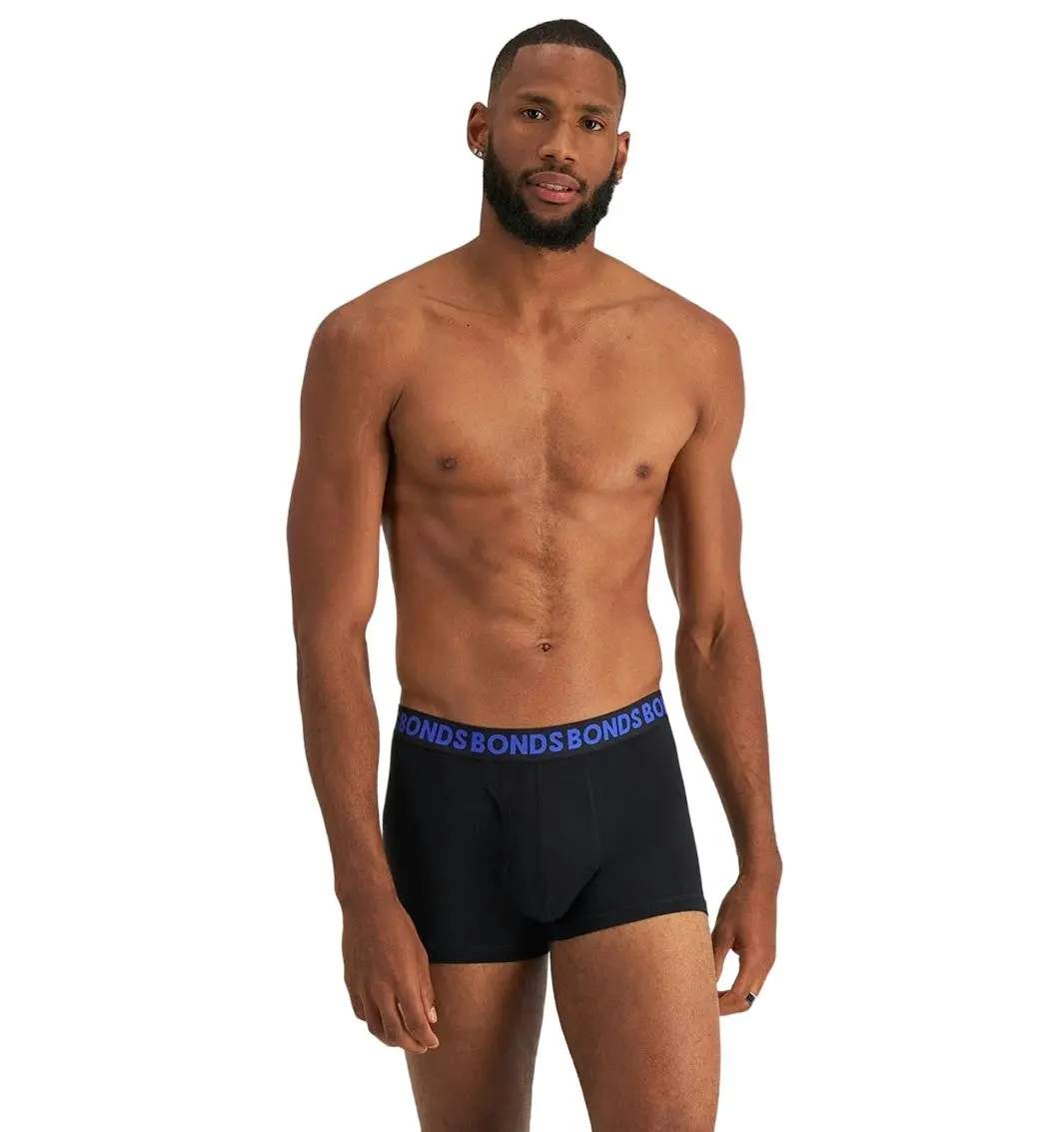 18 X Bonds Mens Everyday Trunk Underwear Black Multi Undies