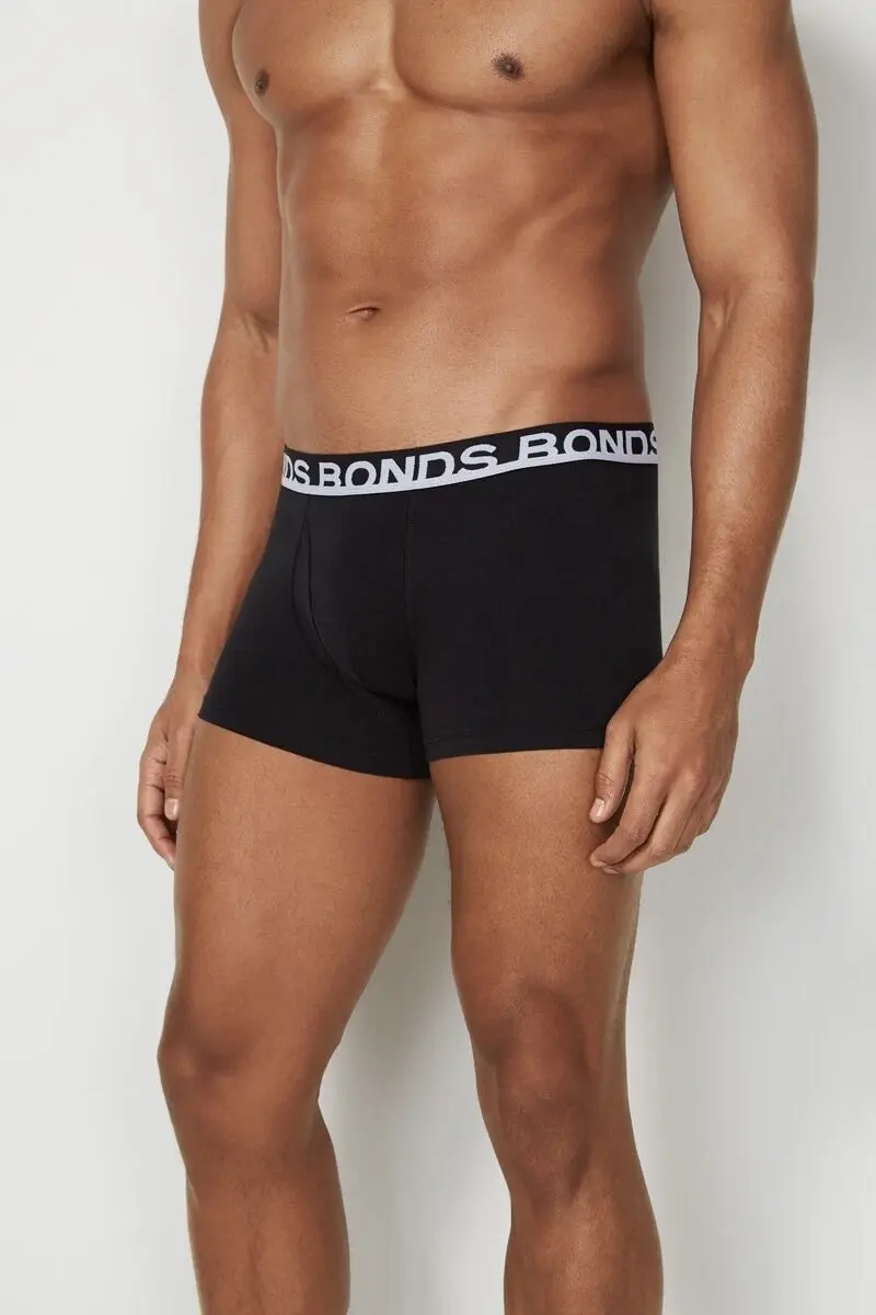 12 X Bonds Mens Everyday Trunks Underwear Black