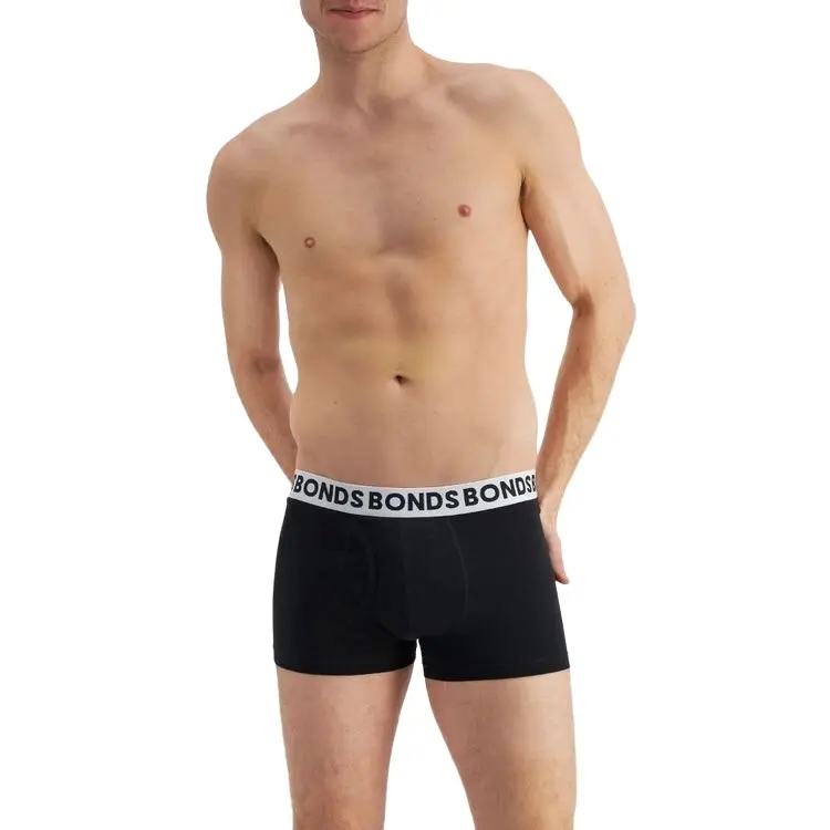 6 Pairs X Bonds Mens Everyday Trunks Cotton Leaf Print Pack