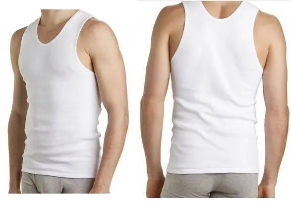 Mens Bonds 3 Pack White Navy Chesty Singlets Mens Singlet - Plus Size 24 26 28