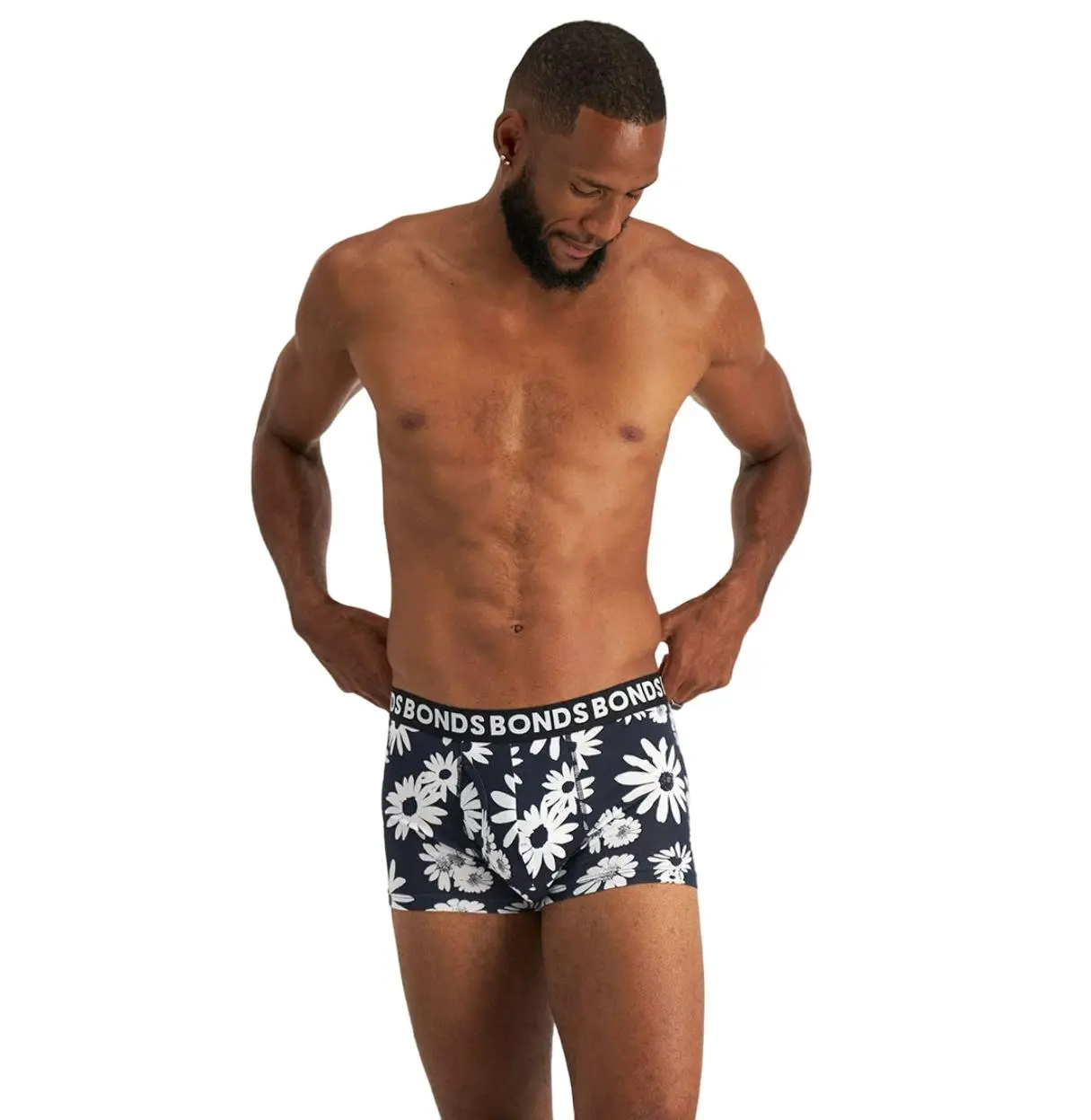 3 x Bonds Mens Everyday Trunk Underwear Flower Multi Black Undies