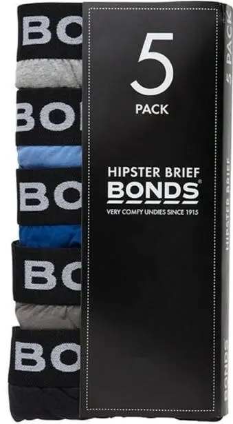 Bonds Mens 10 Pairs Hipster Cotton Underwear Mens Briefs Pairs