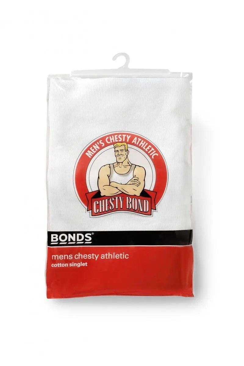 Mens Bonds 6 Pack White Chesty Athletic Singlets