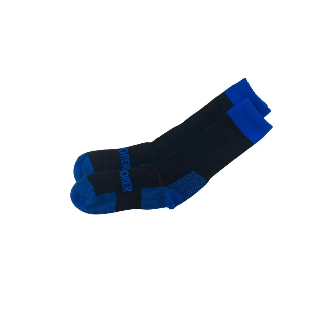 2 x Bonds Explorer Tough Work Socks Black/Blue Cotton Comfortable Crew