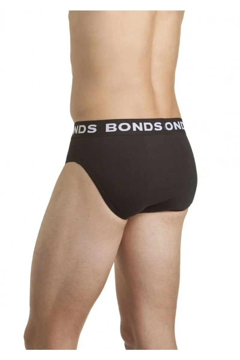 Bonds Mens 5 Pairs Hipster Cotton Underwear Mens Briefs Pairs Black S M L Xl Xxl