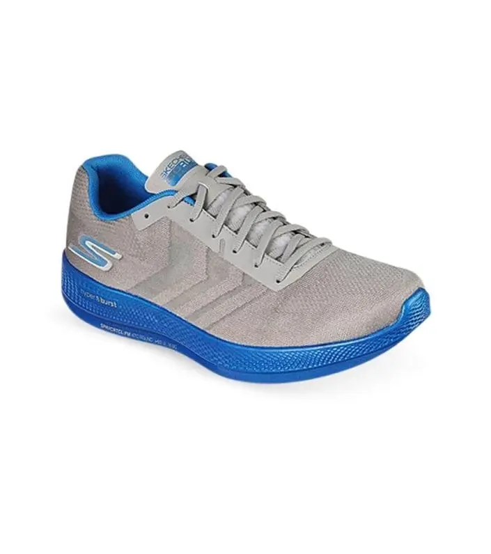 Mens Skechers Go Run Razor Grey/Blue Casual Running Shoes