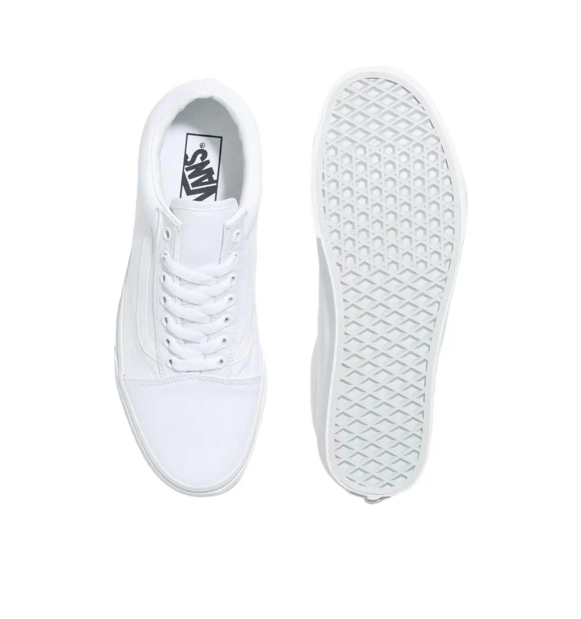 Unisex Vans Old Skool True White Lace Up Shoes