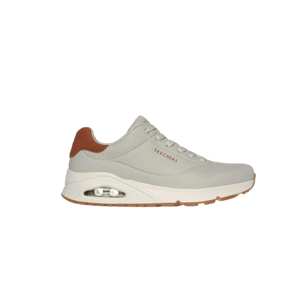 Mens Skechers Uno - Suited On Air Natural Sneaker Shoes