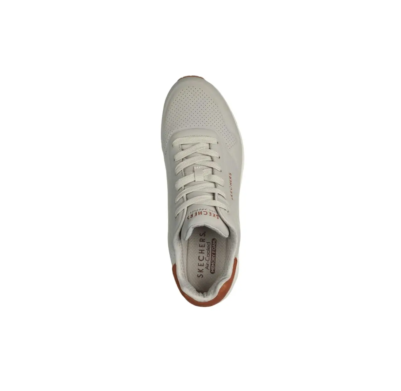 Mens Skechers Uno - Suited On Air Natural Sneaker Shoes