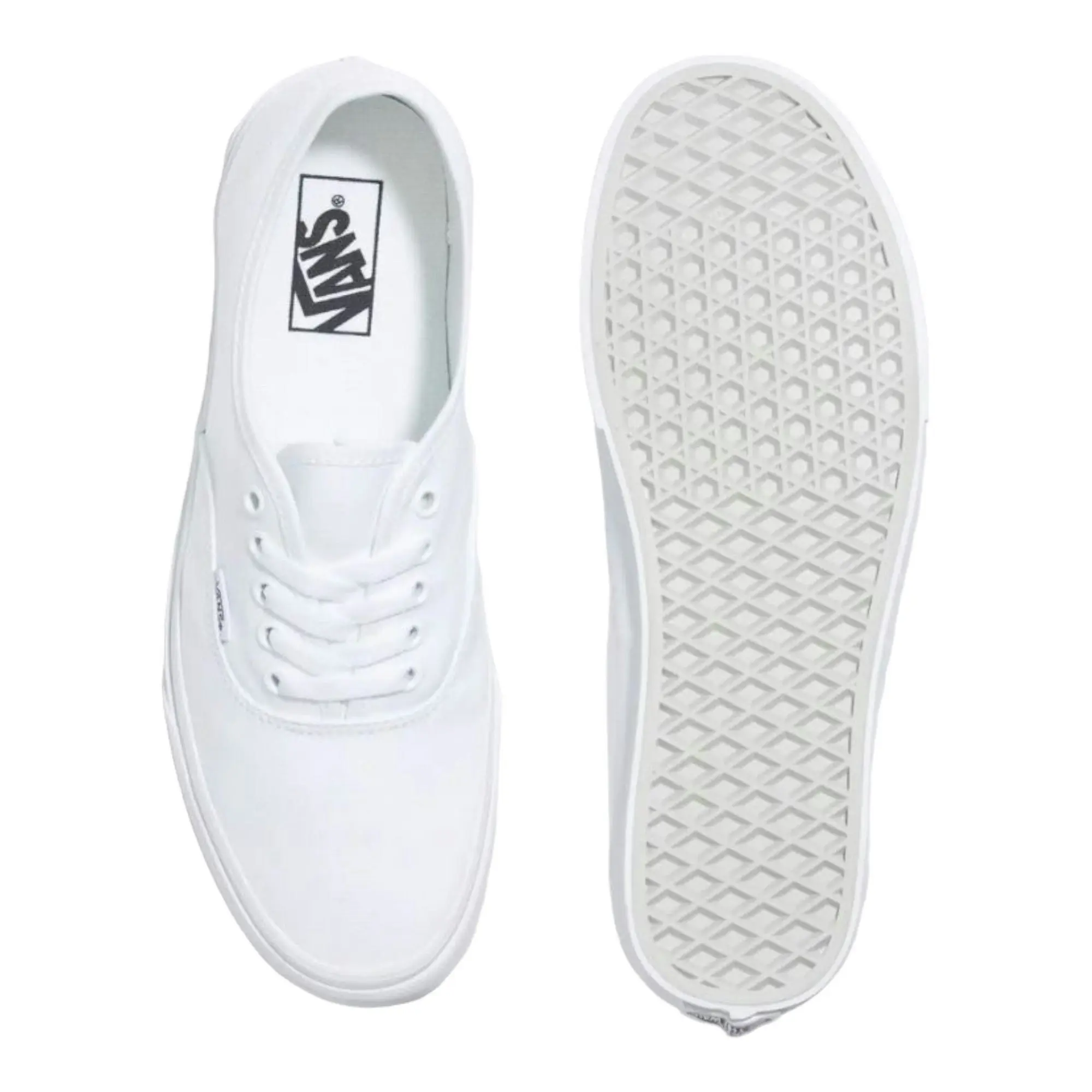 Mens Vans Authentic True White Lace Up Shoes