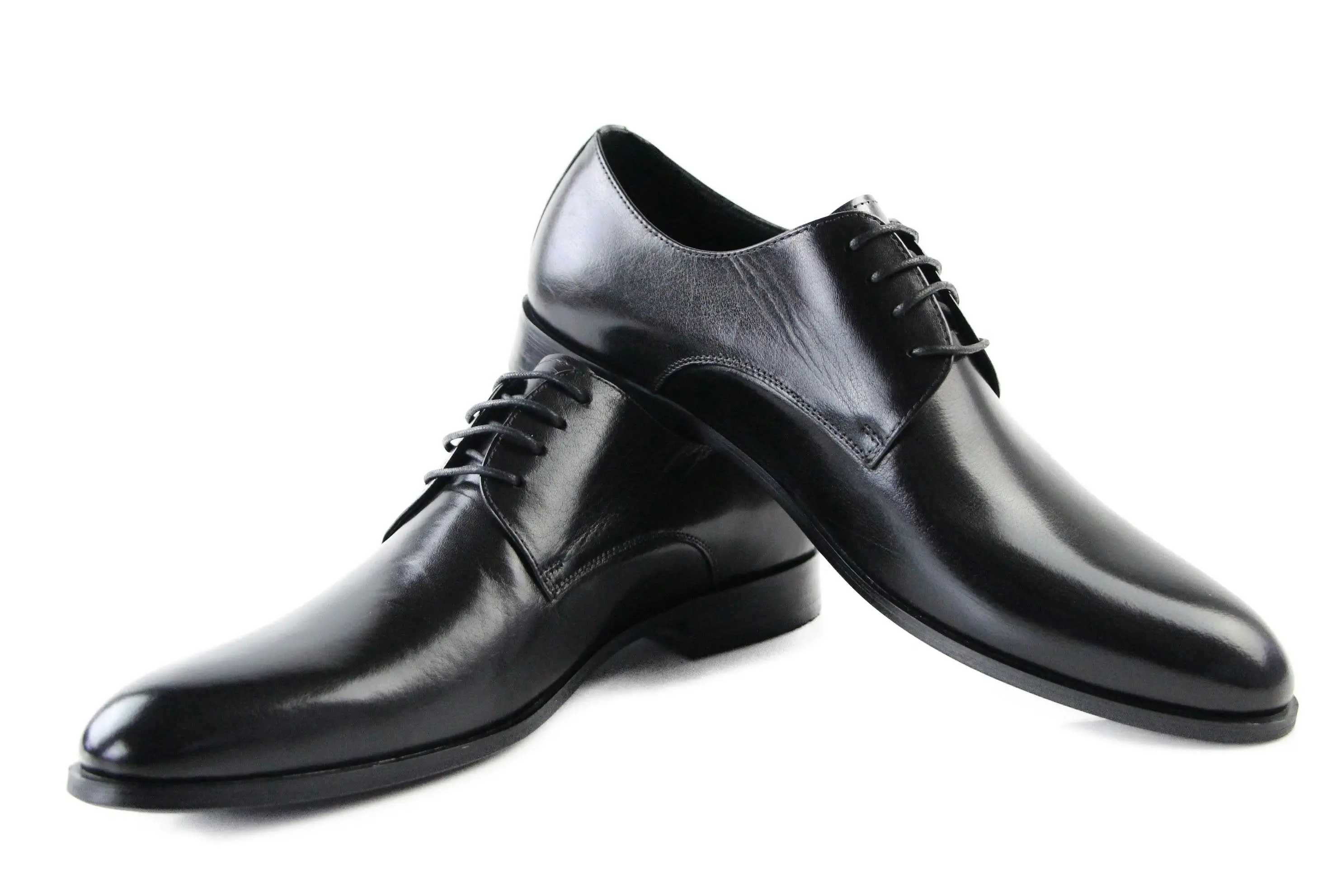 Mens Zasel Beau Black Leather Lace Up Shoes