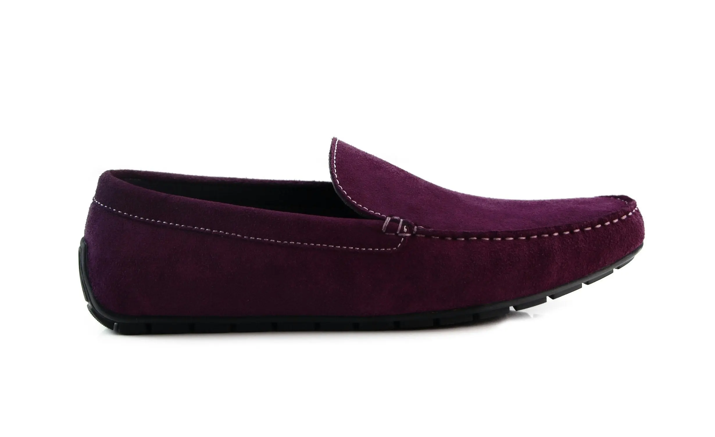 Mens Zasel Zenon Slip On Dark Purple Suede Boat Shoes