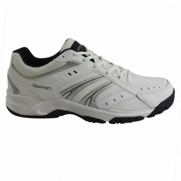 Slazenger Baseline Leather White Navy Black Grey Red Running Mens Runners Shoes