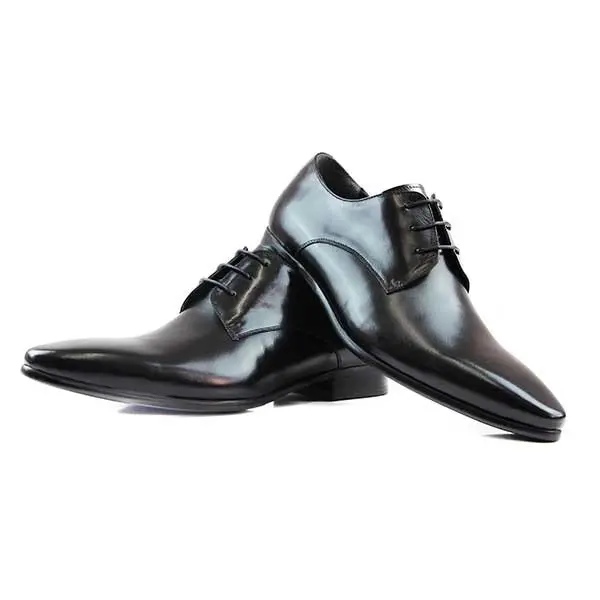 Mens Zasel Dennison Black Leather Lace Up Shoes