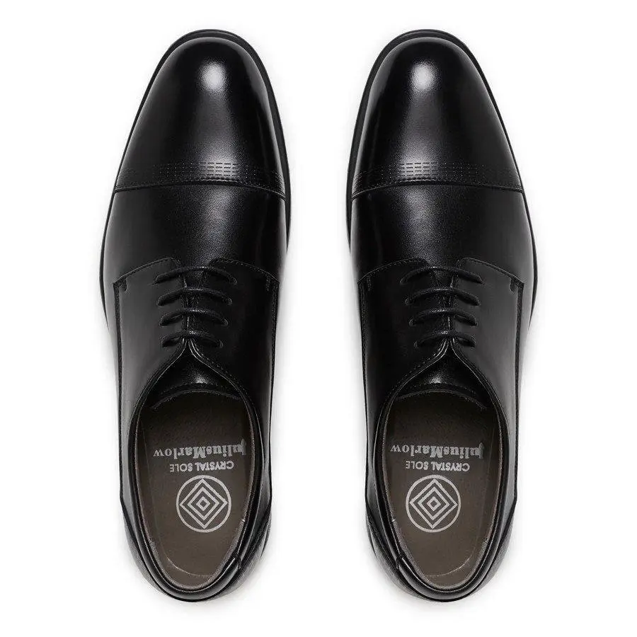 Mens Julius Marlow Expand Black Leather Lace Up Work Dress Shoes