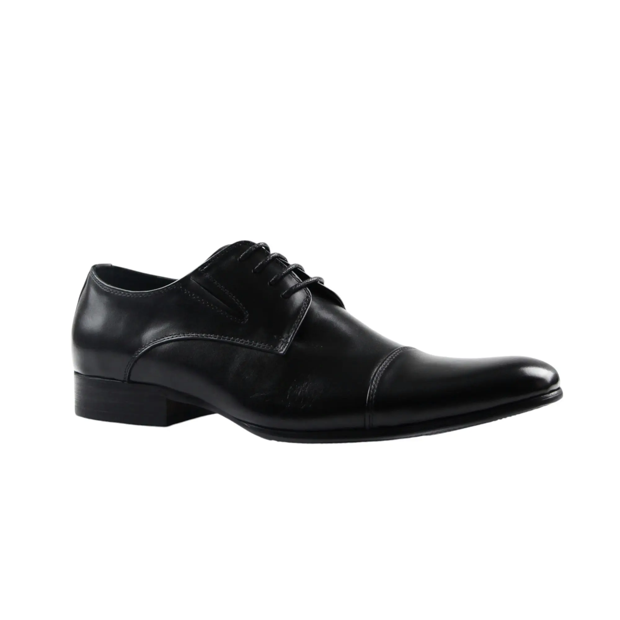 Mens Zasel Castro Black Leather Lace Up Shoes