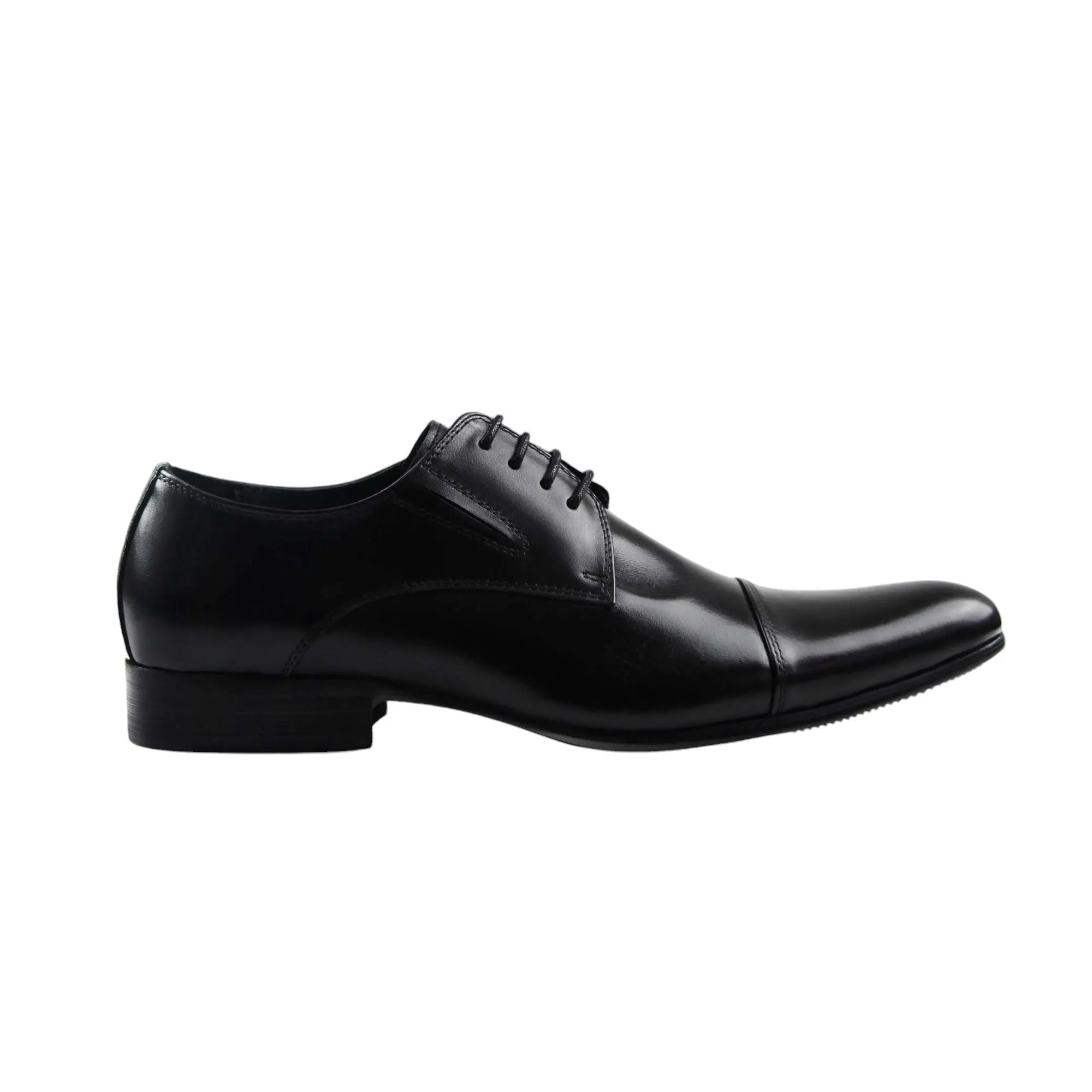 Mens Zasel Castro Black Leather Lace Up Shoes