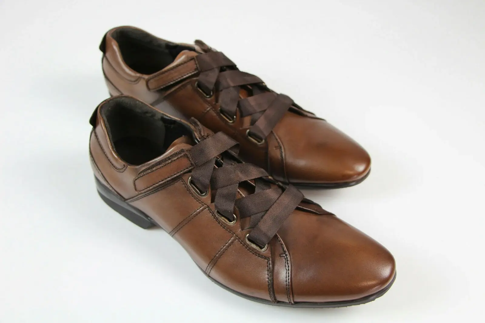 Mens Zasel Salah Coffee Brown Casual Dress Work Leather Formal Everyday Shoes