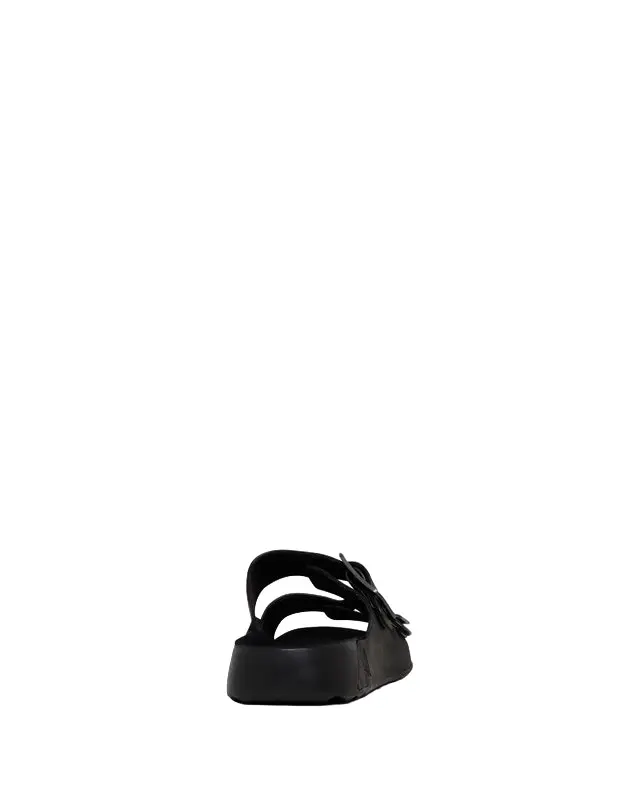 Hush Puppies Mens Black Hoges Comfort Shoes Slide Sandals