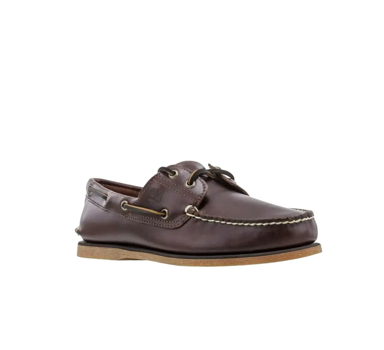 Mens Timberland Classic 2-Eye Medium Brown Full-Grain Boat Shoe