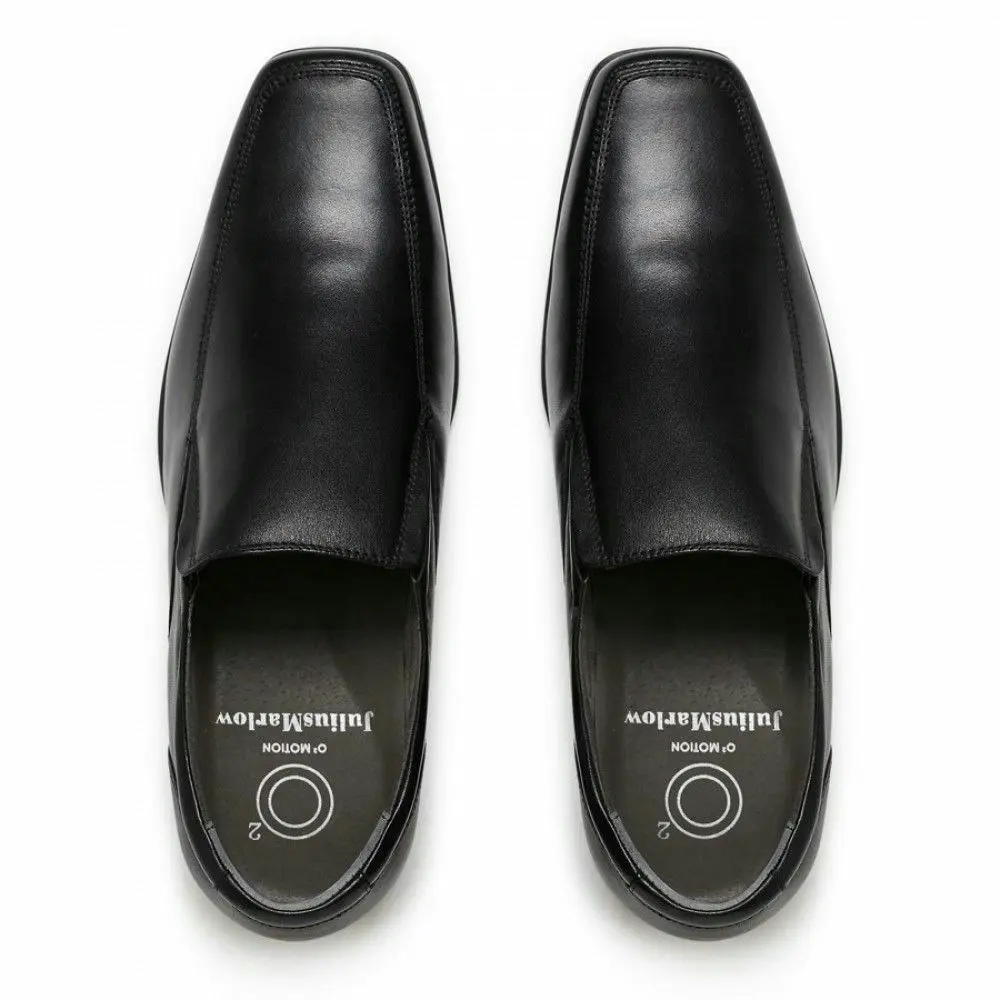 Mens Julius Marlow London Black Leather Work Slip On Formal Dress Shoes