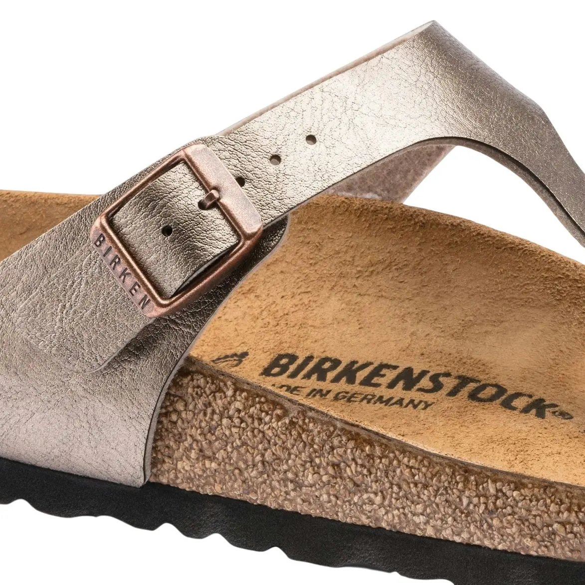 Unisex Birkenstock Gizeh Birko-Flor Graceful Taupe Slip On Sandals