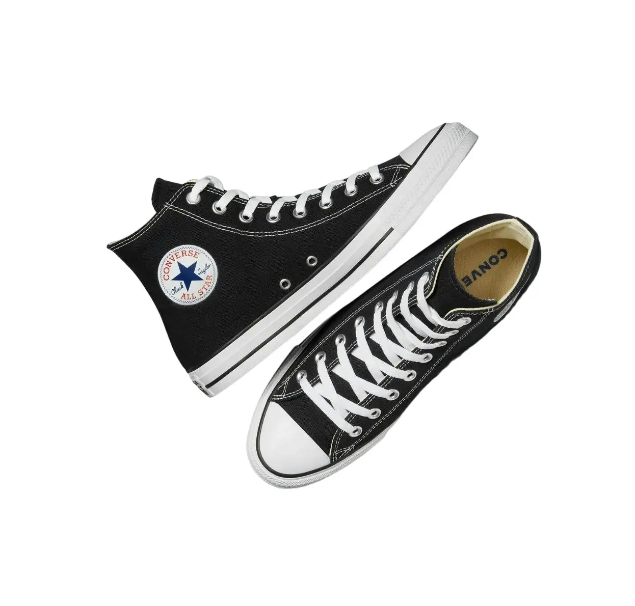 Unisex Converse Chuck Taylor All Star Classic High Top Black Canvas Shoes