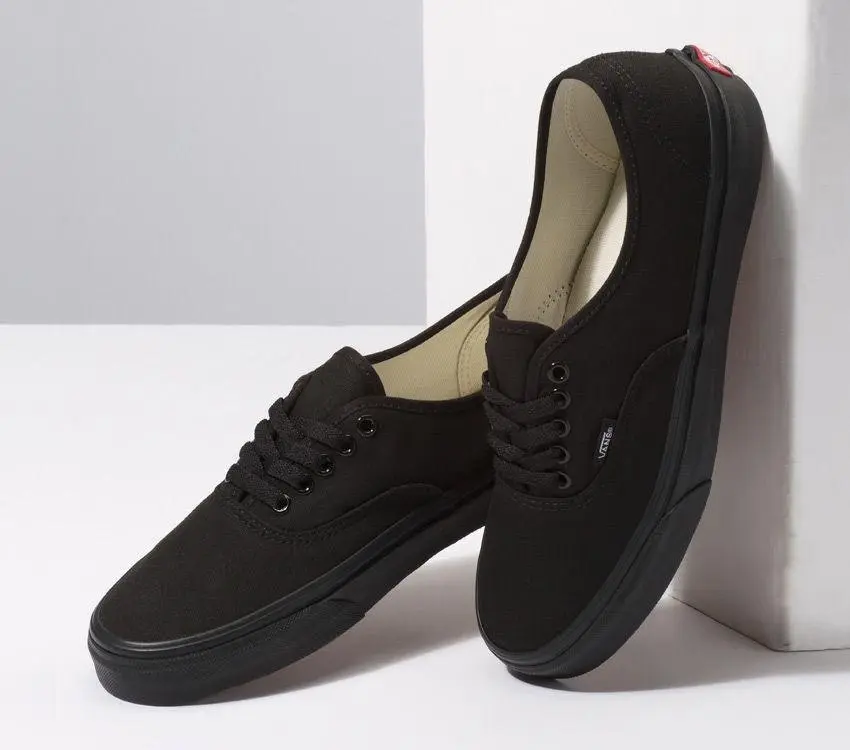 Mens Vans Authentic Comfy Skate Shoes Black/Black